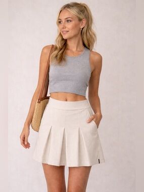 Stateside Ponte‎ Pleated Mini Skirt-NWT-size medium